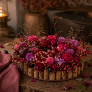 Atelier Couronne d'automne Fleurs et Fruits à faire sécher